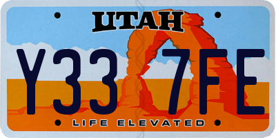 UT license plate Y337FE