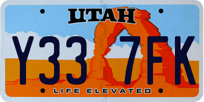 UT license plate Y337FK