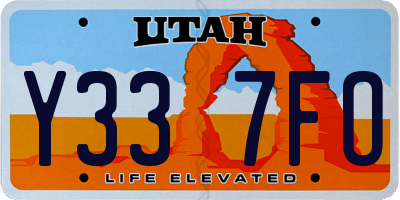 UT license plate Y337FO