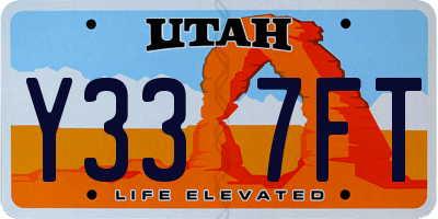 UT license plate Y337FT