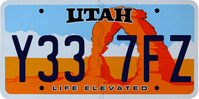 UT license plate Y337FZ