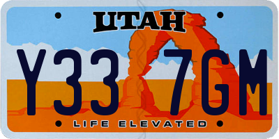 UT license plate Y337GM