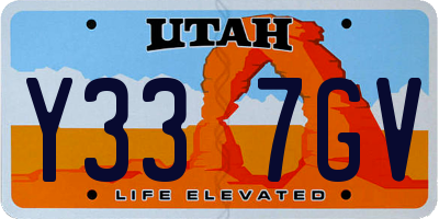 UT license plate Y337GV