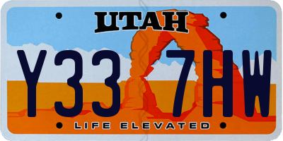 UT license plate Y337HW