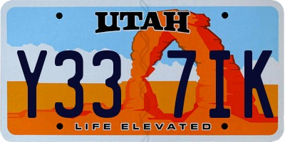 UT license plate Y337IK