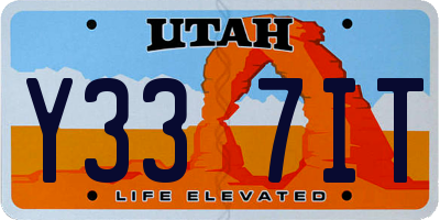 UT license plate Y337IT