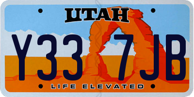 UT license plate Y337JB