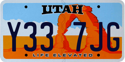 UT license plate Y337JG