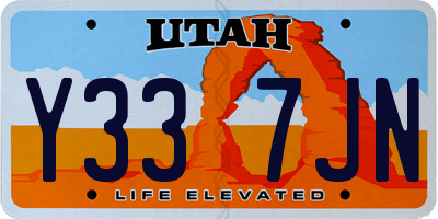 UT license plate Y337JN