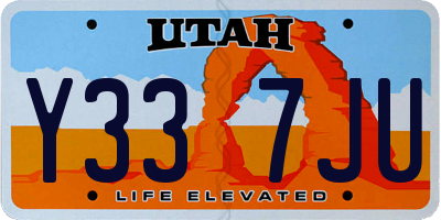 UT license plate Y337JU
