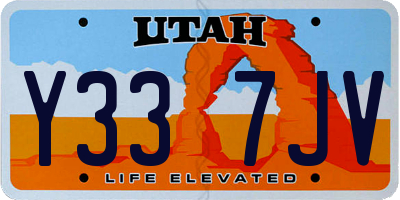UT license plate Y337JV