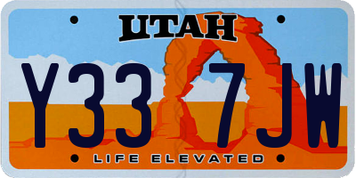 UT license plate Y337JW
