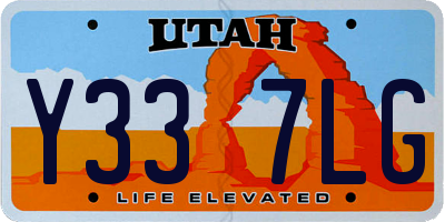 UT license plate Y337LG
