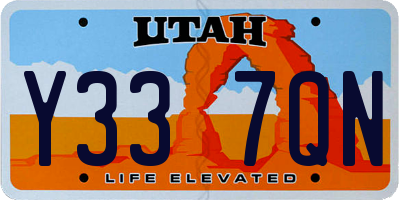 UT license plate Y337QN