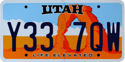 UT license plate Y337QW