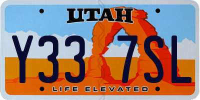 UT license plate Y337SL