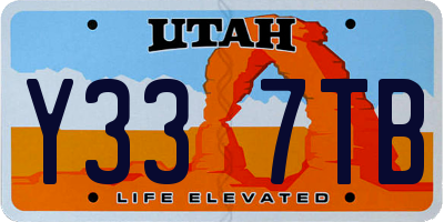 UT license plate Y337TB