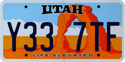 UT license plate Y337TF