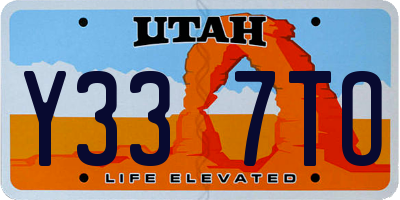 UT license plate Y337TO