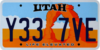 UT license plate Y337VE