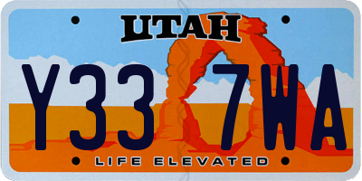 UT license plate Y337WA
