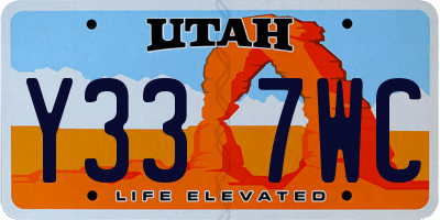 UT license plate Y337WC