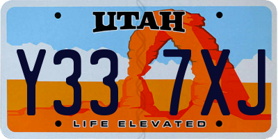 UT license plate Y337XJ