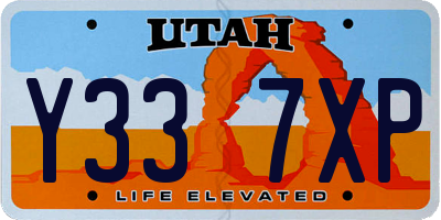 UT license plate Y337XP