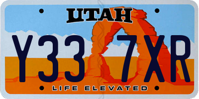 UT license plate Y337XR