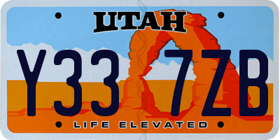 UT license plate Y337ZB