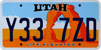 UT license plate Y337ZD
