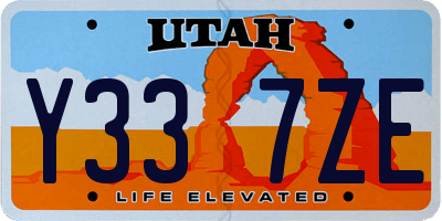 UT license plate Y337ZE