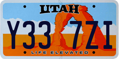UT license plate Y337ZI