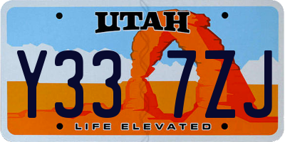 UT license plate Y337ZJ