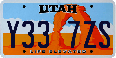 UT license plate Y337ZS