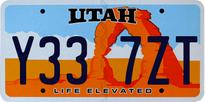 UT license plate Y337ZT