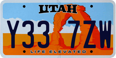 UT license plate Y337ZW
