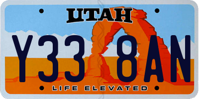 UT license plate Y338AN