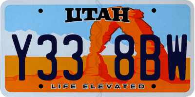 UT license plate Y338BW