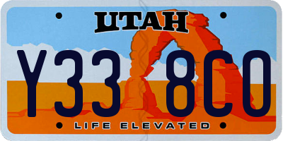 UT license plate Y338CO