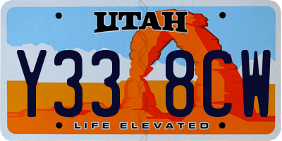 UT license plate Y338CW