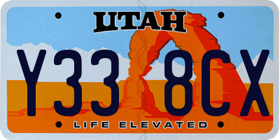 UT license plate Y338CX