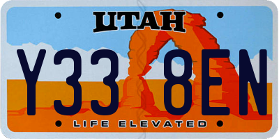UT license plate Y338EN