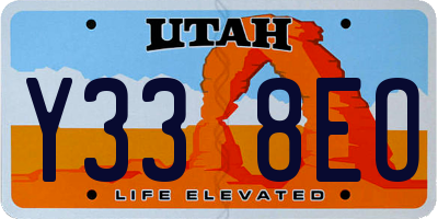 UT license plate Y338EO