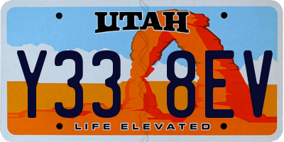 UT license plate Y338EV