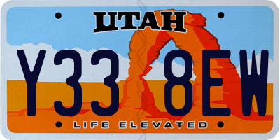 UT license plate Y338EW