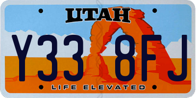 UT license plate Y338FJ