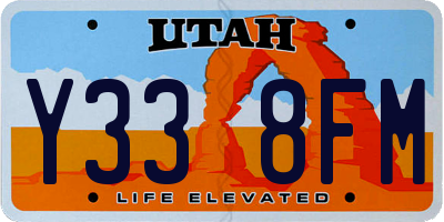 UT license plate Y338FM