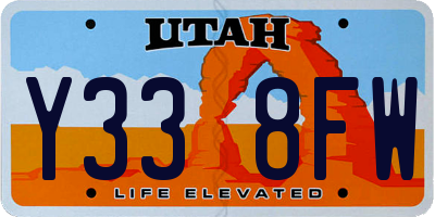 UT license plate Y338FW