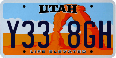 UT license plate Y338GH